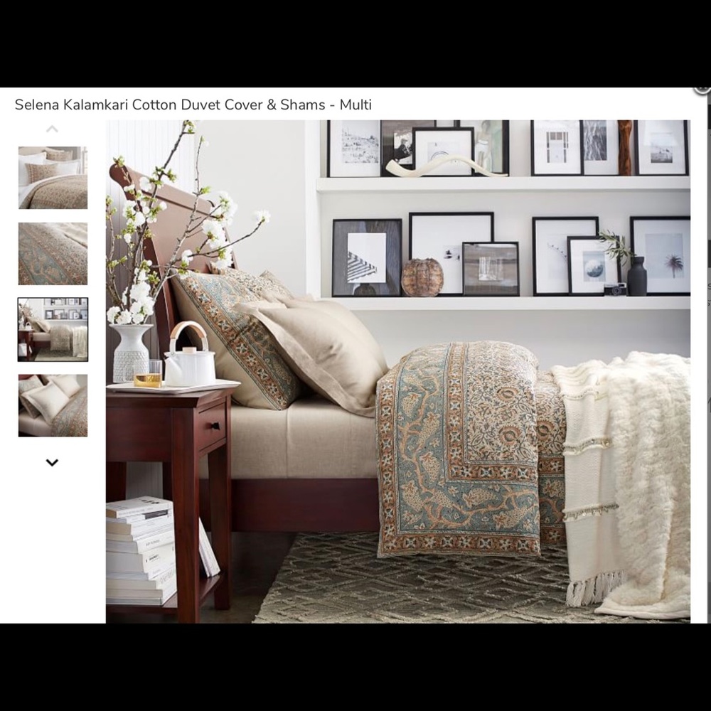 Pottery Barn Selena King duvet & 2 euro shams